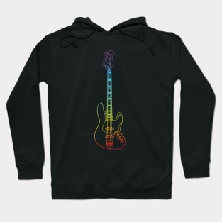 J-Style Bass Guitar Colorful Outline Hoodie